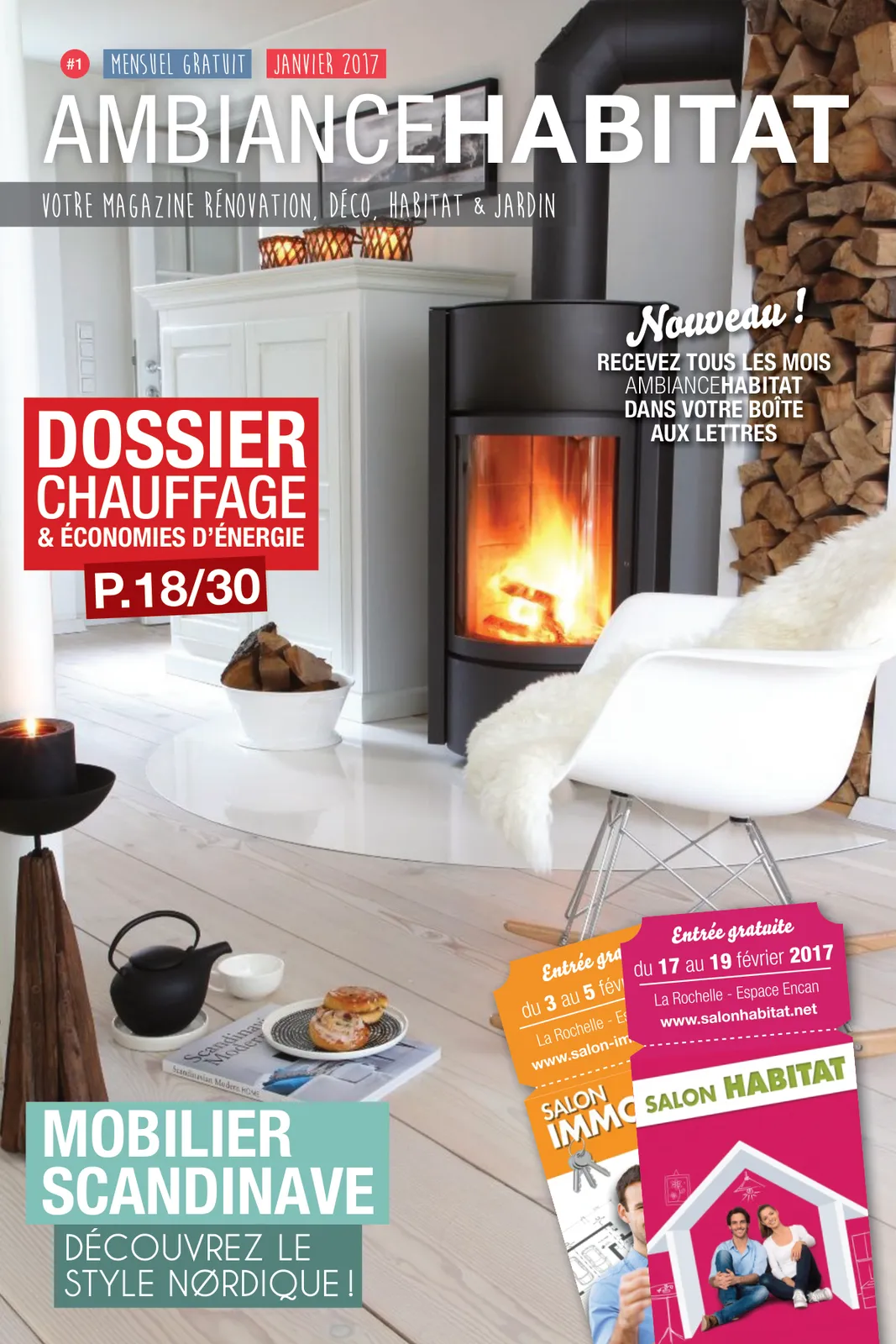Ambiance Habitat n° 1 : couverture, dossier chauffage et mobilier scandinave