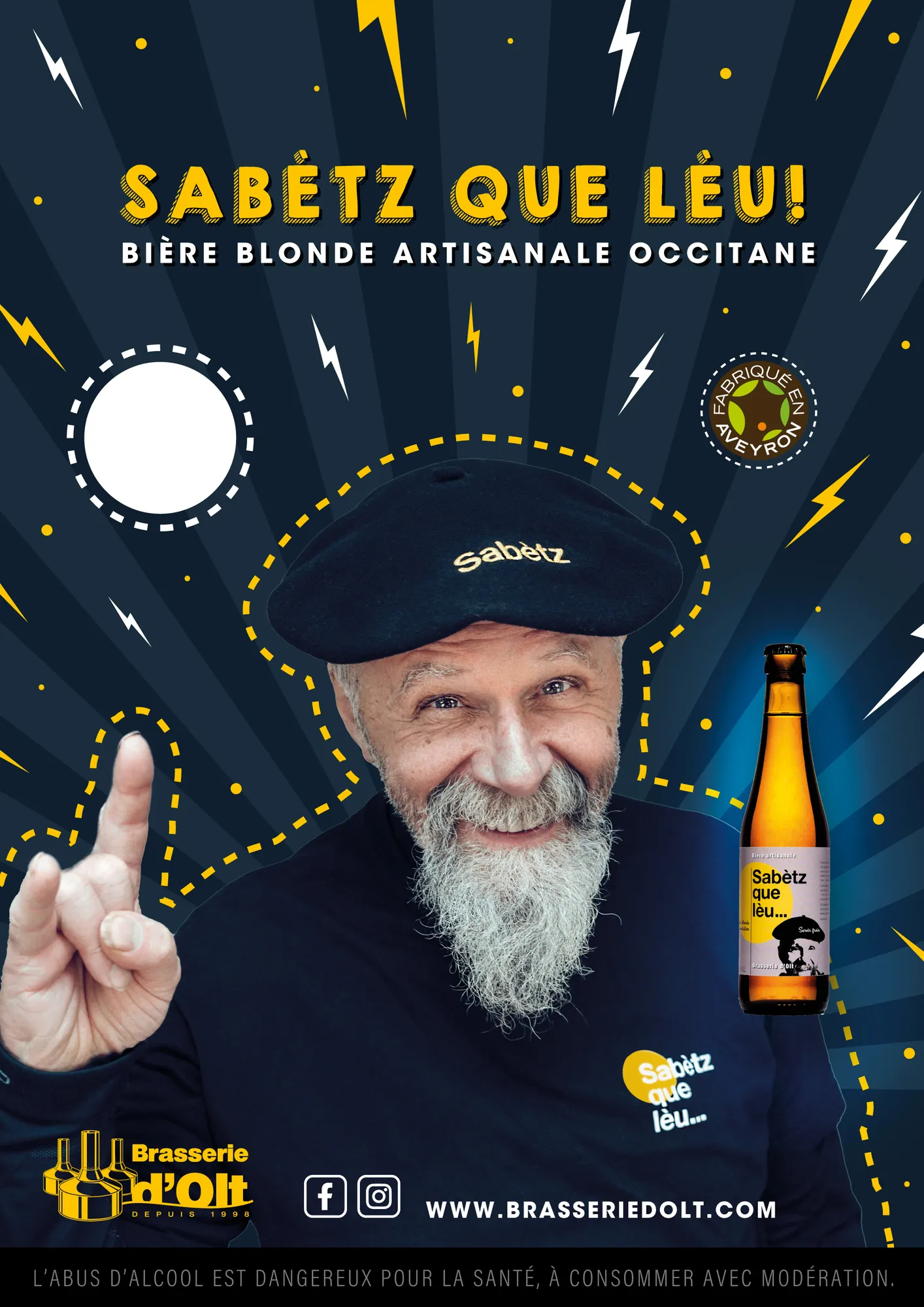Affiche Sabètz que lèu : le personnage au béret