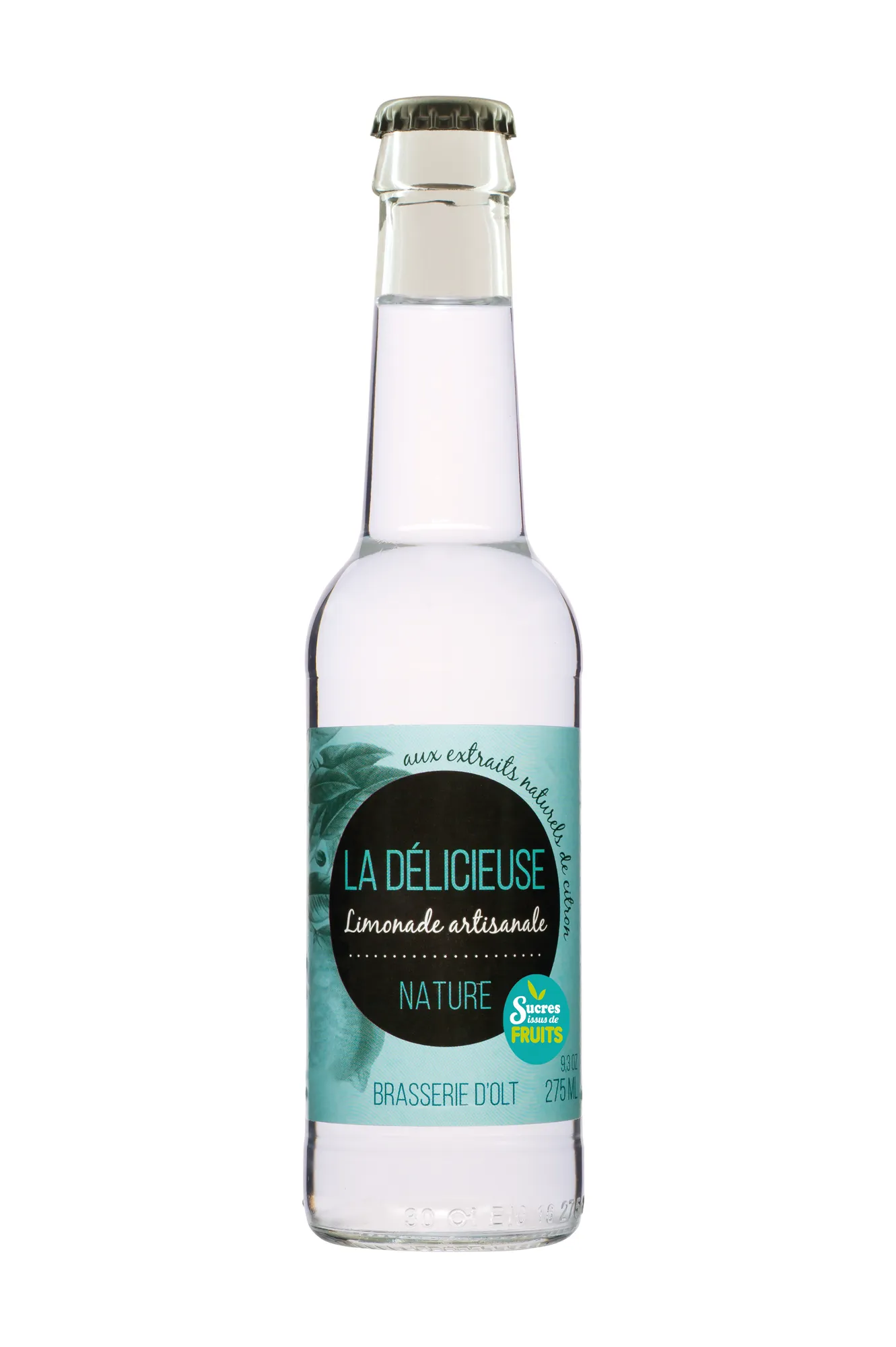 Bouteille de limonade La Délicieuse et son étiquette