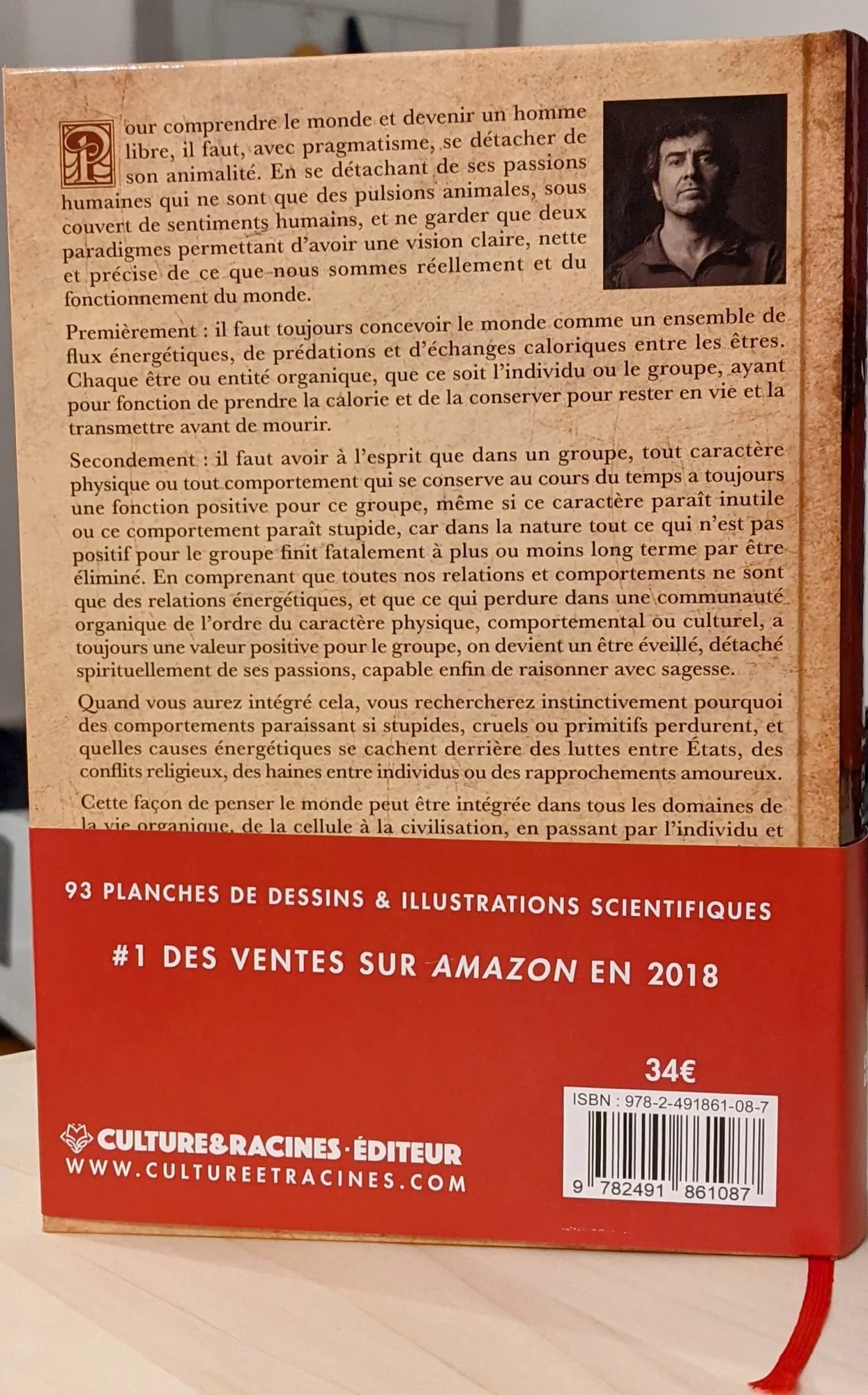 L’Éveil des consciences imprimé : la quatrième et son bandeau, #1 des ventes sur Amazon en 2018