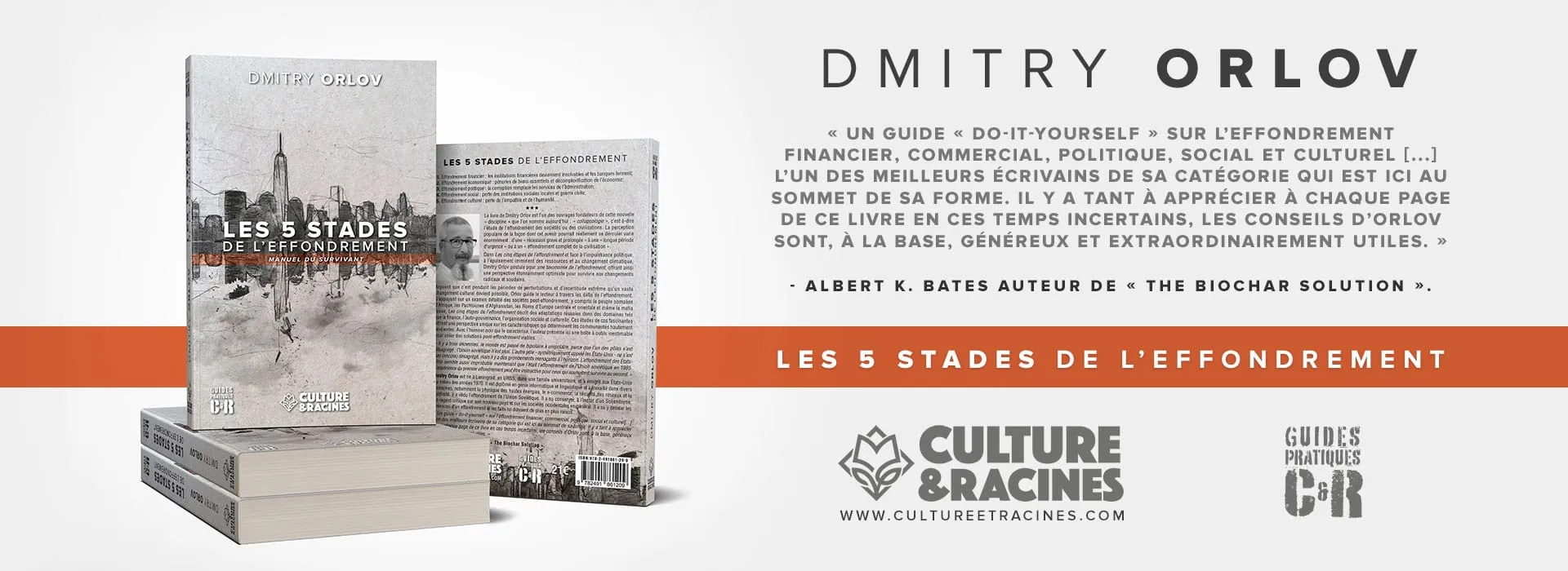 Bannière web du livre de Dmitry Orlov pour la boutique en ligne