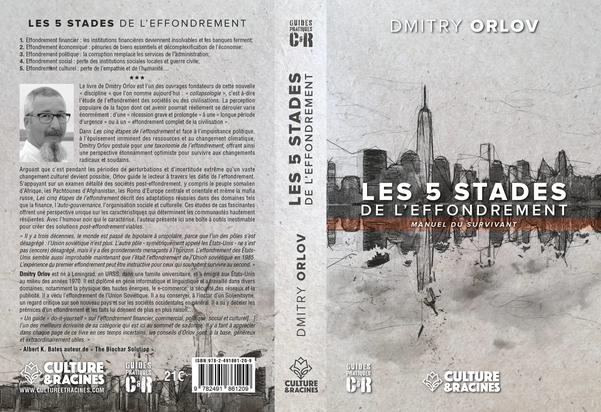 Les cinq stades de l’effondrement : couverture à plat, quatrième, dos et première