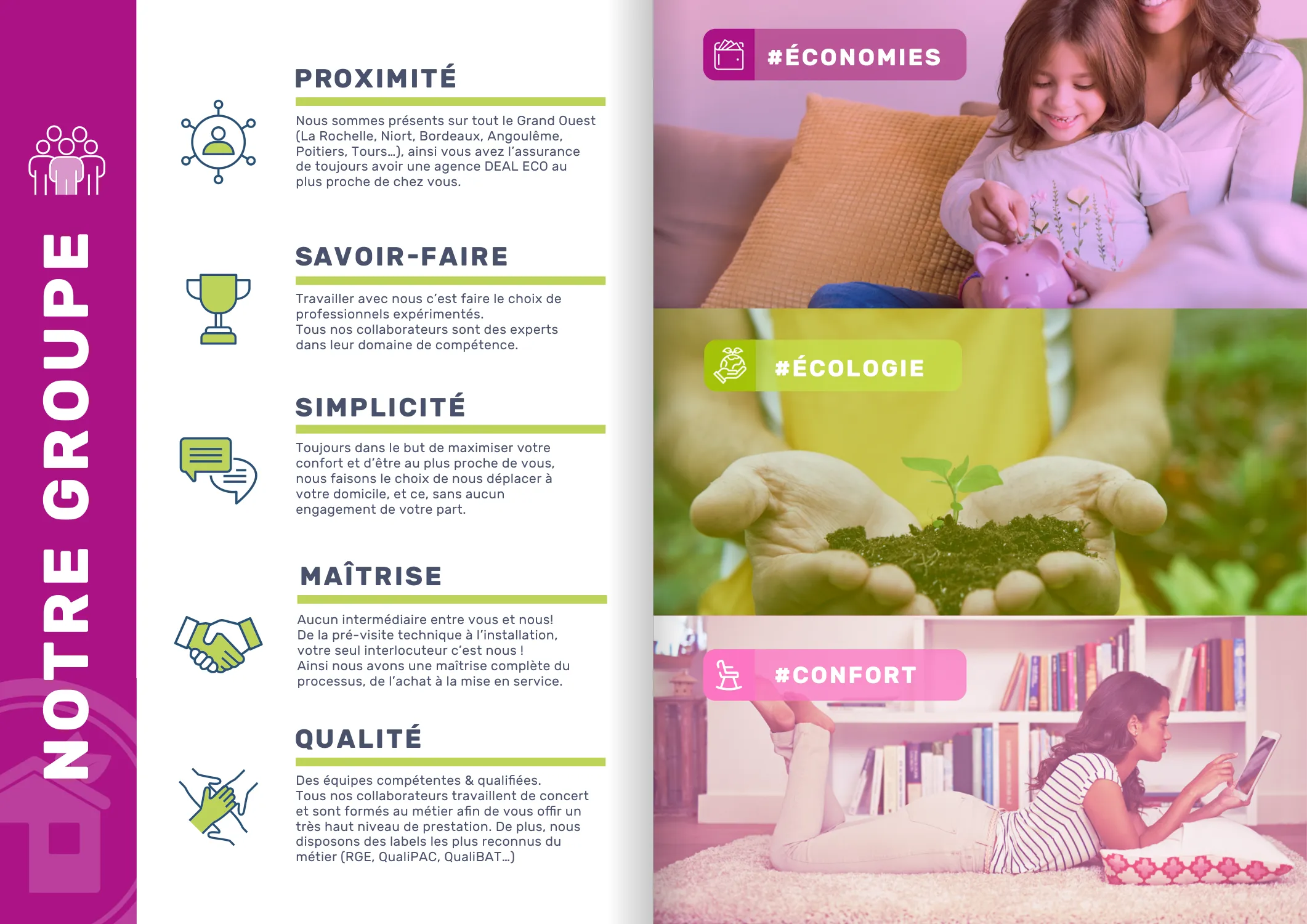 Catalogue Deal-Eco : notre groupe, proximité, savoir-faire et engagements