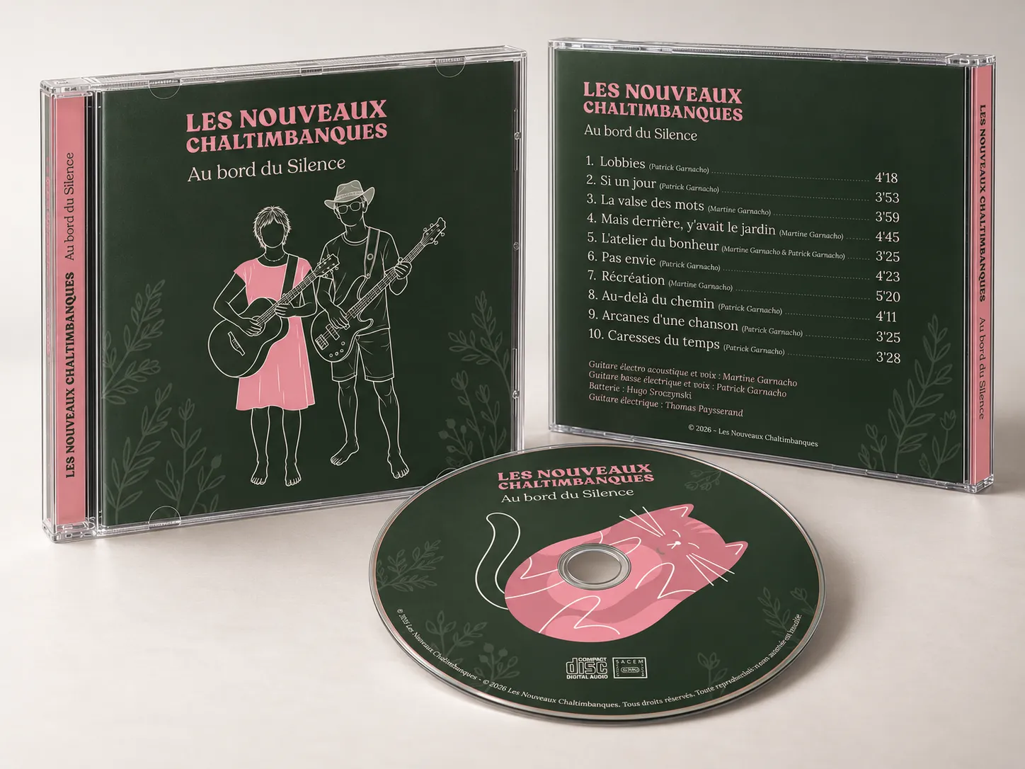CD Au bord du silence : boîtier, livret et disque
