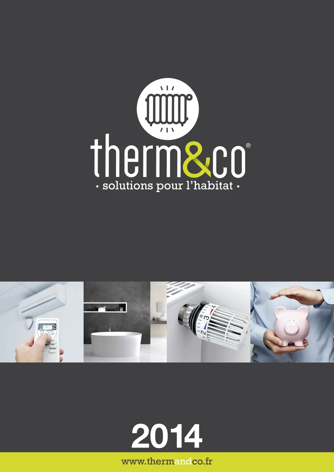 Catalogue Therm&co 2014 : couverture, bandeau vert