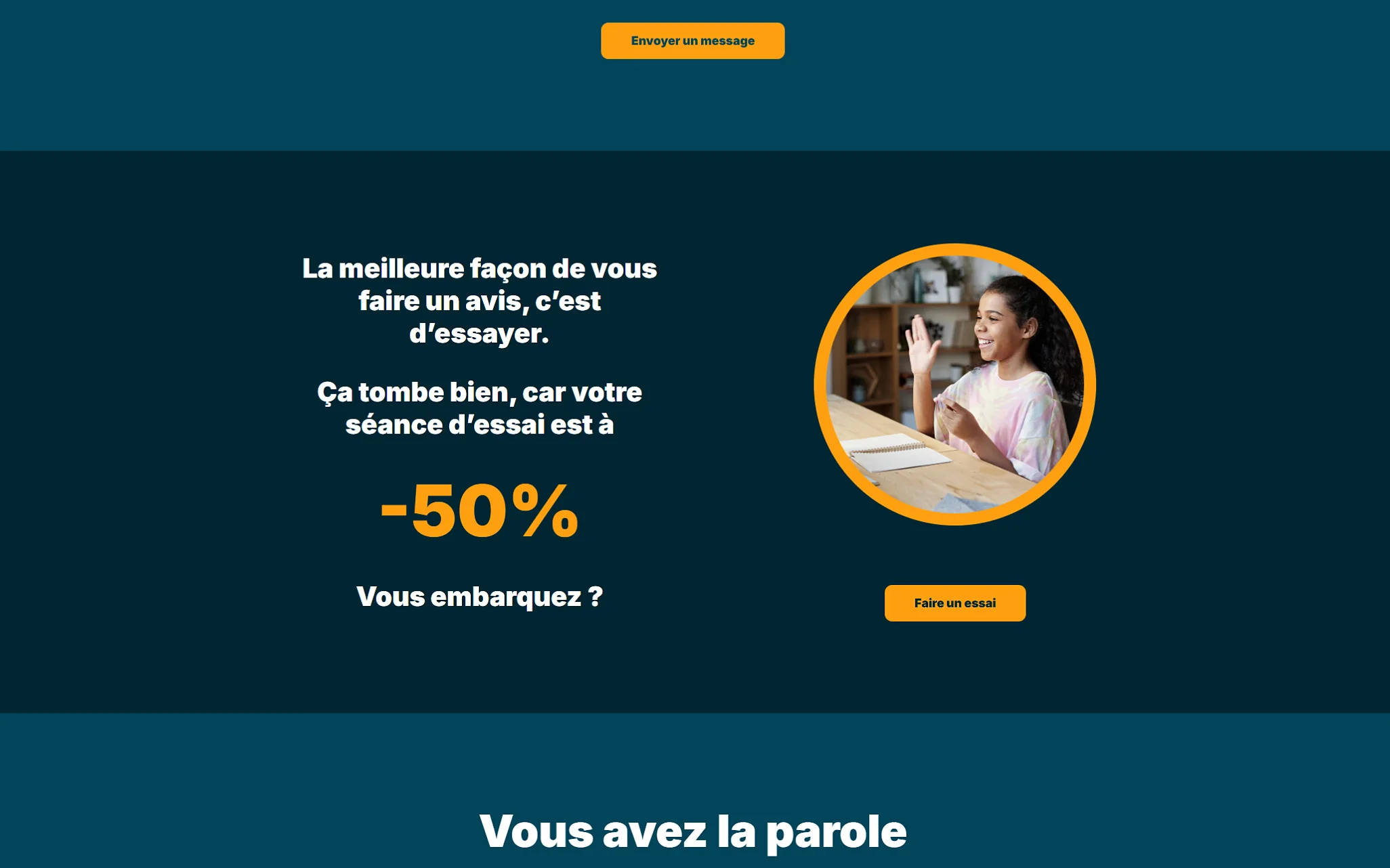 Offre de bienvenue