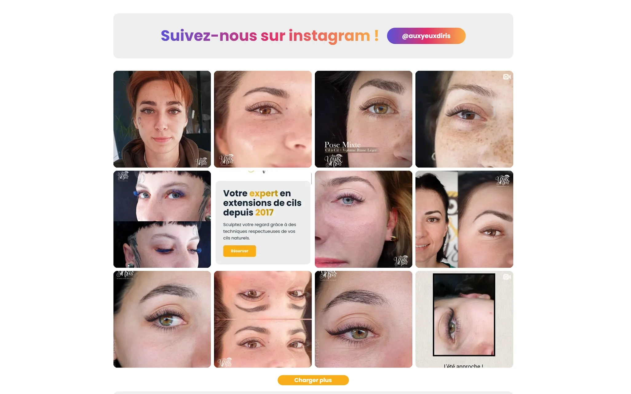 Intégration Instagram