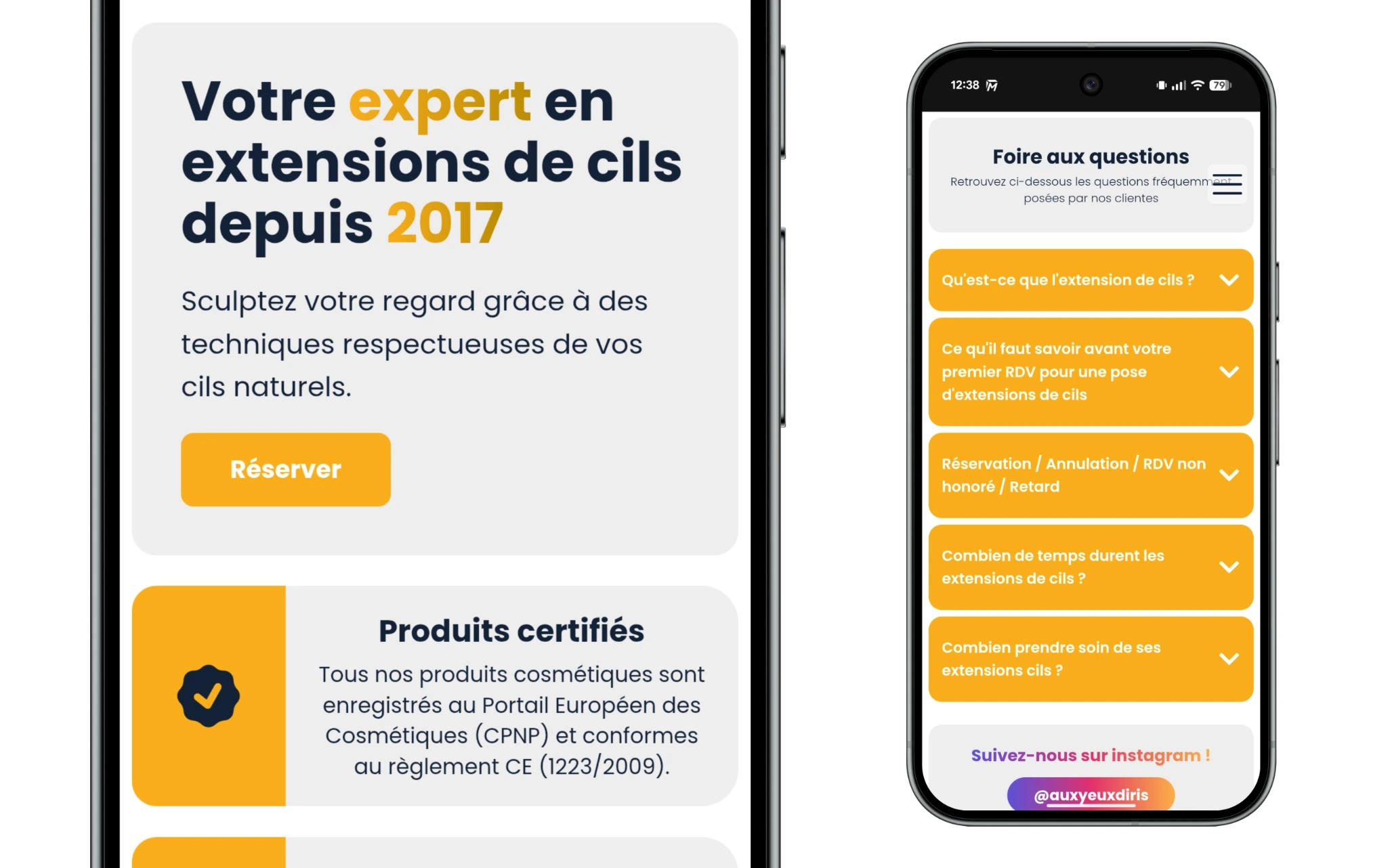 Vitrine mobile first
