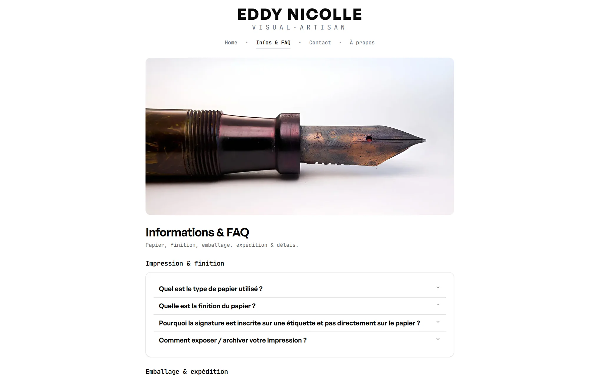 FAQ : livraison, paiement PayPal et informations pratiques